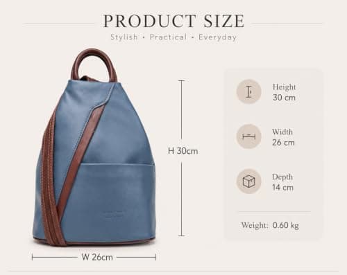 LeahWard Anti-theft Women's Soft Geniune Leather Rucksack Unisex Backpack Bag Handbags For Holiday 244 (Silver) — view 4