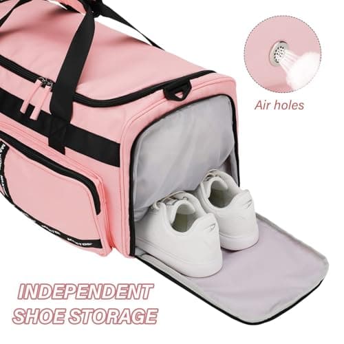 MAXTOP Travel Duffle Bag for Women Carry On Tote Weekender Overnight Bag Large Capacity Duffel Bag with Shoe Compartment,Gym Tote Bag with Dry and Wet Separation — view 5