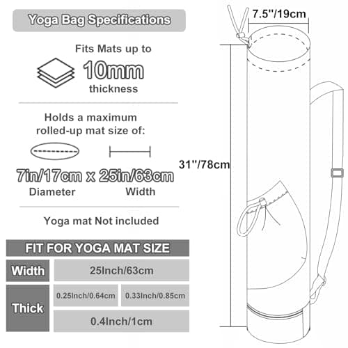 sportsnew Yoga Mat Bag Lightweight Mat Carrier for Women Workout — view 6