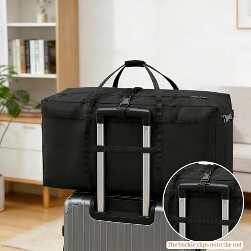 Water-Repellent Travel Duffle Bags - 47" x 15" x 17" 197L Extra Large Upgraded 900D Oxford Heavy Duty Duffel Bag, Reinforced Zipper, Padded Handles, Adjustable Strap Buckles for Travel, Camping, Gym — view 4