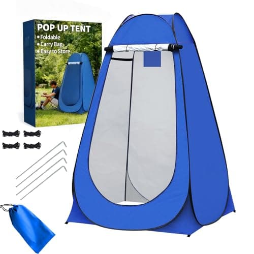 Portable Outdoor Instant Pop Up Tent For Privacy Camping Shower, Toilet & Changing Room by Denny International® (Blue.)
