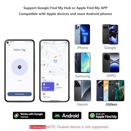 VOCOlinc Smart Tag 2 Pack for iOS & Android, Item Locator Compatible with Apple Find My and Google Find Hub App, Bluetooth Tracker Key Finder for Wallet, Backpack, Luggage, Bags — view 5