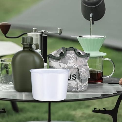 Portable Water Canteen Lightweight Drop-Resistant Aluminum Cup, Cover — view 3