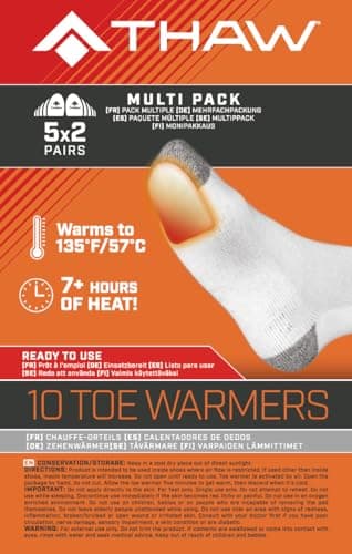 THAW Disposable Toe Warmers – 40 Pairs Air-Activated, Long-Lasting — view 3