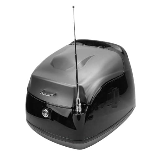 Dilwe Motorcycle Top Case ABS Motorcycle Top Box 38L Rear Storage Trunk Fits Full Size Helmet for Scooter Electric Bike Commuting Daily Travel (Gold) — view 2