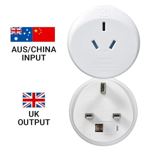 Go Travel Australia/China to UK Plug Adapter, Earthed, Compact — view 3