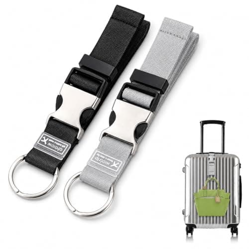 2 Pack Add a Bag Luggage Straps Adjustable Quick Release for Suitcases