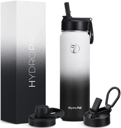 HydroPal Vacuum Insulated 750ml Stainless Steel Water Bottle with Dual Lids