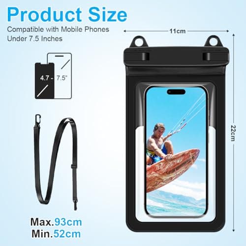 OFFCUP Waterproof Phone Pouch, 2 Pack Large Phone Waterproof Phone Case — view 2