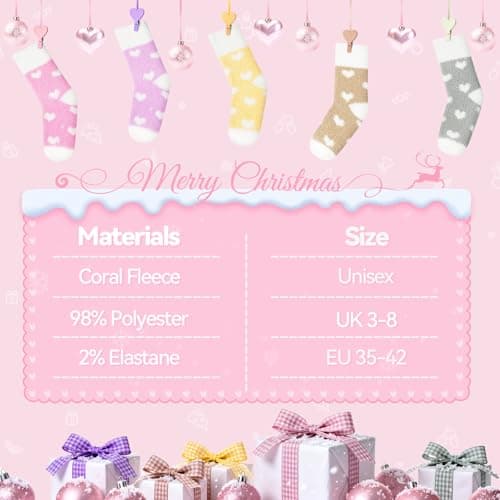 AUGOLA Thermal Winter Women Socks, 5 Pairs Warm Wool Christmas Socks — view 5