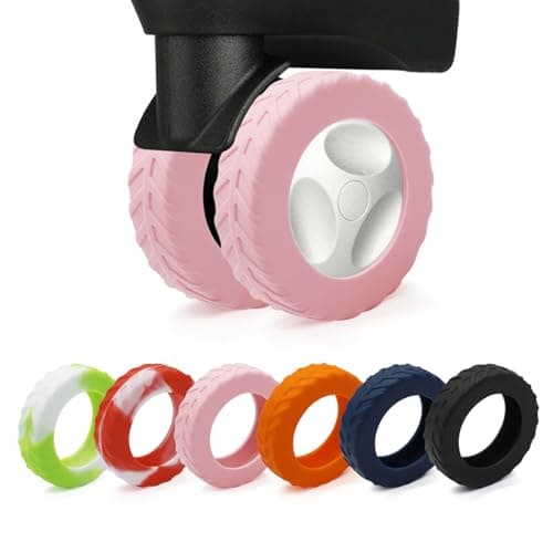 XYOFUN Luggage Wheel Covers, Anti Dust & Scratch, for 2-2.4" Wheels - Pink