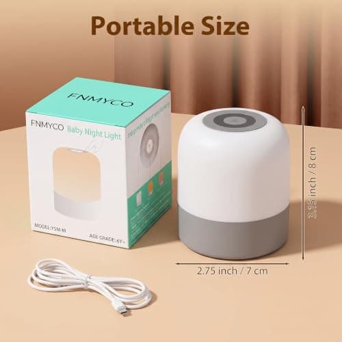 FNMYCO Portable Baby Night Light, 3 Colours Egg Light, Small Bedside Lamp — view 4