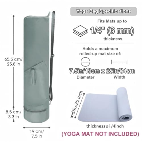 sportsnew Yoga Mat Bag Full Zip Pilates Bag with Adjustable Carring Strap — view 2