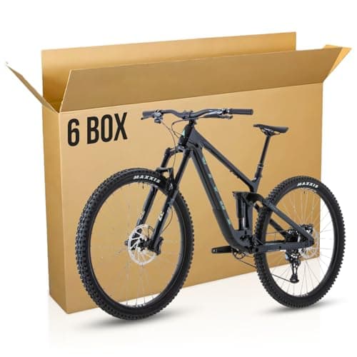 Large Double-Walled Bicycle Carboard Box | Strong Flat-Pack Packaging Box for Moving House | Artwork & Guitar Shipping Box with 2 Handles | Cardboard Bike Pack for Air Travel | Pack of 6 XXL