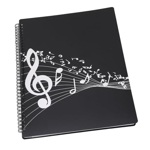 ZAICOLER Sheet Music Folder, for Piano Guitar, A4 Size, 40 Pages |, Non Slip Transparent Pockets, Concave Convex Technology for Practice Rehearsal Studio