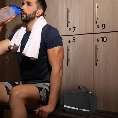 homchen Hanging Travel Toiletry Bag, Waterproof Folding Portable Cosmetic Wash Bag for Men and Women (M, Black02) — view 6