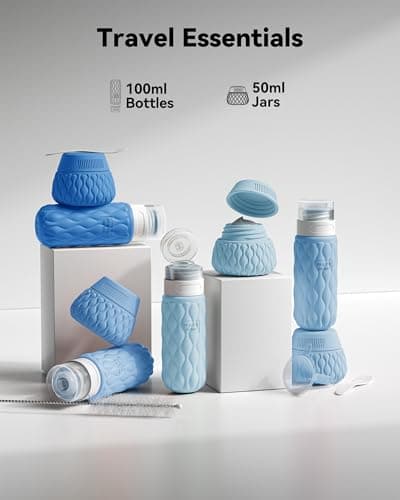 Silicone Travel Bottles & Containers Set for Shampoo and Conditioner — view 2