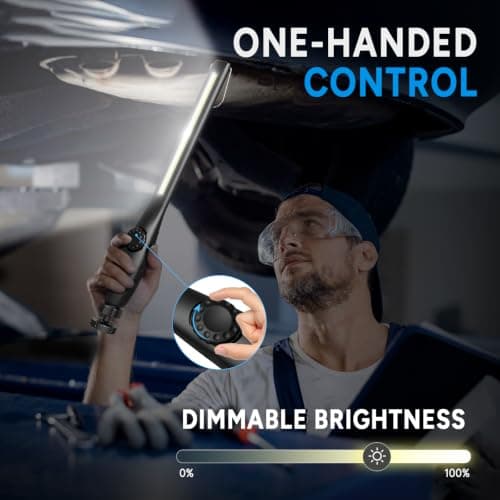 Dr. Prepare Rechargeable LED Work Light, Magnetic Inspection Light, 700 Lumens Portable Work Torch with 3200mAh Battery, 360° Swivel Base for Car Repair, Garage, Workshop & Emergency — view 3