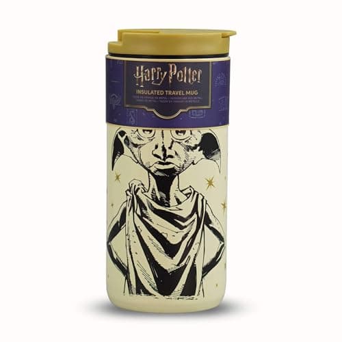 Harry Potter Half Moon Bay Dobby Free Elf | 350ml Insulated Metal Travel Mug | Official Merchandise | Double Wall Thermal Coffee Tumbler | Perfect Birthday or Christmas Gift — view 2