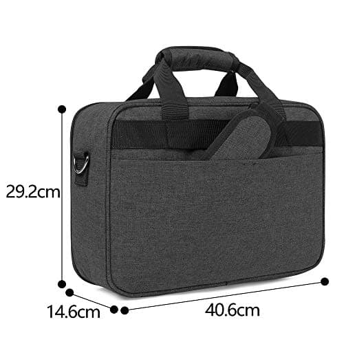 Luxja Projector Bag with Protective Sleeve for Laptop, Black — view 5