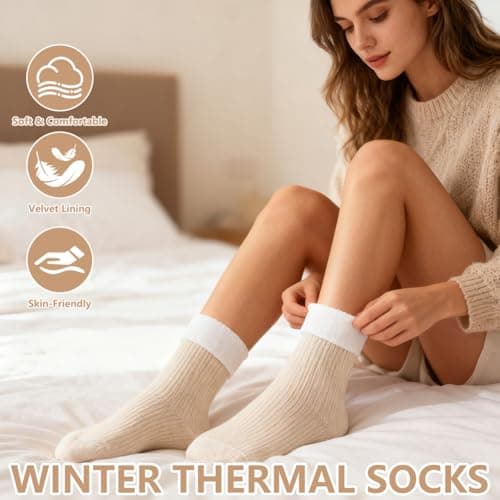 wokdsbl 5 PCS Womens Hat Scarf and Gloves Set Winter Accessories — view 6