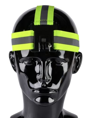 TECHALOGIC Reflective Helmet strap compatible with GoPro Cameras Yellow — view 2