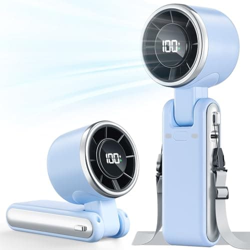 Bearwind Portable Handheld Turbo Fan, 5-Speed High Airflow, 4000mAh Battery