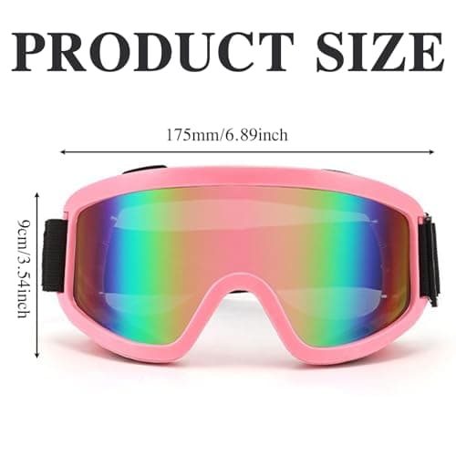 KASESSS Ski Goggles for Men, Anti-Fog Ski Goggles Womens, Anti-Glare Skiing Goggles, Adjustable Ski Glasses, Ski Googles Over Glasses, Snow Goggles UV Protection for Skiing Snowboarding (Pink) — view 2