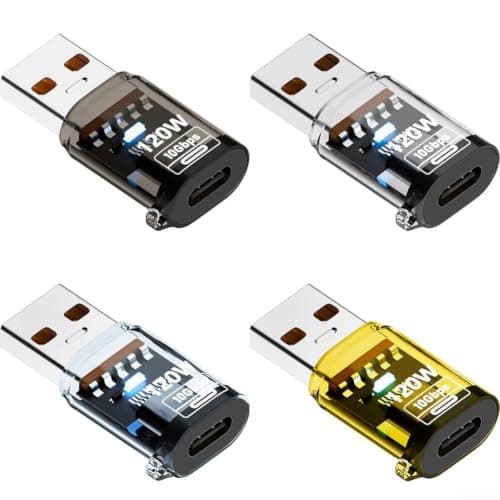 Lightweight USB C to USB A Adapter for Travel Use(Yellow) — view 5