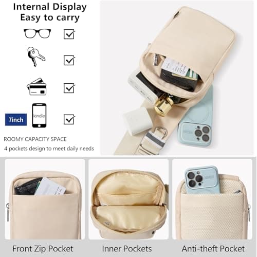 OSOCE Small Sling Bag RFID Blocking Anti-theft Crossbody Shoulder Bag — view 6