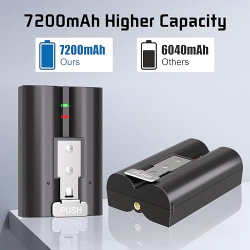 JYJZPB 7200mAh Quick Release Ultra Battery for Ring Pro/Plus, 2Pack V4 Rechargeable Battery Pack with Charger Station, for Ring Doorbell Camera 2/3/3+/4, Stick Up Cam (2nd & 3rd Gen) and Spotlight Cam — view 2