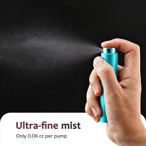 Toureal Travel Perfume Atomiser Refillable, 8ml Atomiser Spray Bottle,Cyan — view 3