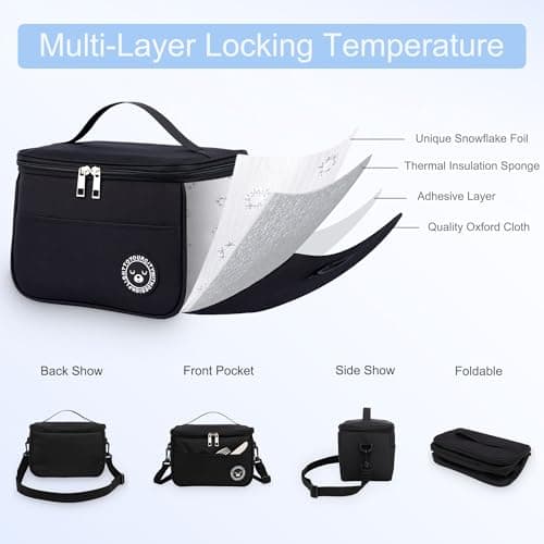 BEHONA 6.4L Insulated Lunch Bag, Cool Bag, Foldable Cooler Bag, Picnic Bag — view 5