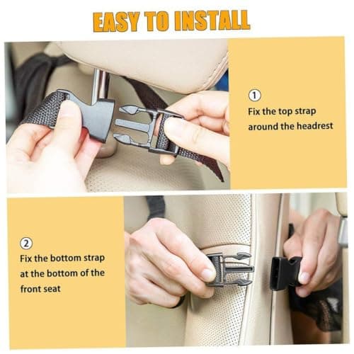 19x24 Inch Waterproof Car Backseat Organizer with Tablet Holder & Mesh Storage Bag, Fastening Straps Car Caddy Organizer for Kids, Travel, Road Trips — view 3