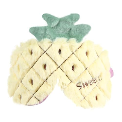 Cartoon Pineapple Plush Sleep Eye Cover with Elastic Strap