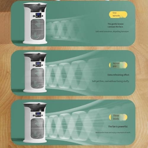 Portable Mobile Air Conditioner, 880ml Water Tank for MINI Evaporative Air Cooler with Mist Function Quiet 3-Speed Fan for Home Office Travel(Yellow) — view 5