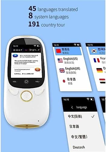 NAKEAH Intelligent Translator Multilingual Simultaneous Offline Chinese English Voice Translator Travel Translator (Color : Red) — view 6