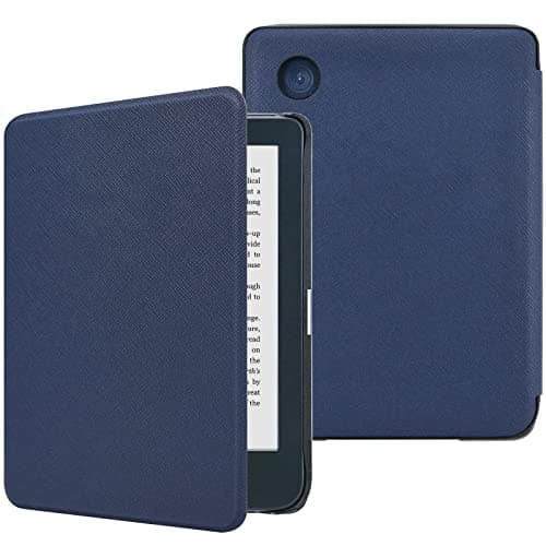 DMLuna Case for Kobo Clara 2E 6" 2022 Release, Ultra Slim Lightweight Folio Premium PU Leather Protective Cover with Auto Sleep/Wake Function, Navy Blue