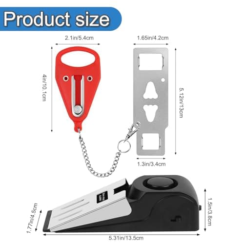 2Pcs Door Jammer Set, Hotel Lock Travel Safety, Portable Door Security Device for Home & Travel — view 2