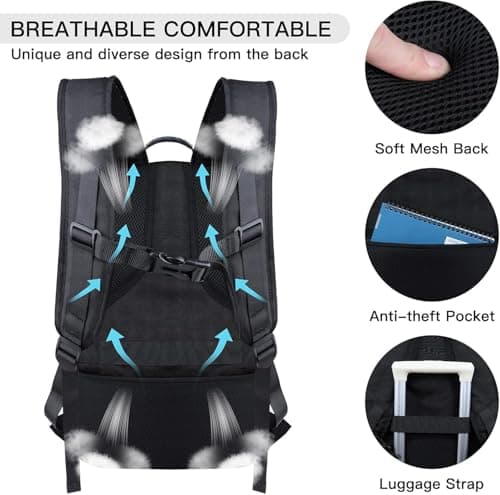 ANTERK Extra Large Travel Laptop Backpack 17.3 In Carry on Backpack for Men — view 2