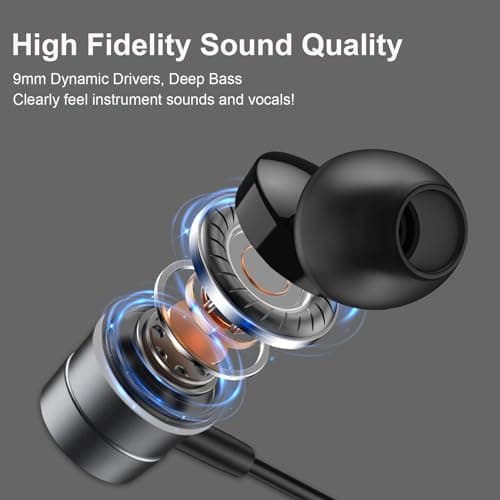 QILERUI Noise-Isolating 3.5mm Wired In-Ear Headphones Earbuds with Mic & Volume Control — view 3