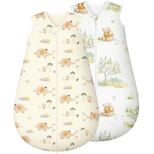 Yukkidds Baby Sleeping Bag 1.5 Tog, Cotton Sleep Sack 0-6 Months