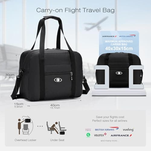 SPAHER 2 Pack Travel Cabin Bag 40x30x15 British Airways Carry on Luggage — view 2