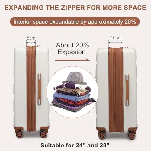 Kono 28 Inch Large Suitcase Expandable ABS+PC Hard Shell Checked Luggage — view 4