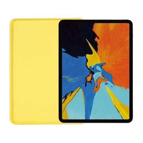 FlexiSlate Case for iPad Mini 7 (A17 Pro) 2024 / iPad Mini 6 2021,Skin-Friendly Soft Feel Liquid Silicone Utral-Slim Shockproof Cover,Stain-Resistant & Non-Slip (Yellow) — view 5