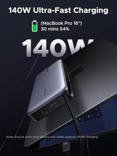 UGREEN Nexode 165W 25000mAh Power Bank Fast Charging with 2 Built-in Cables — view 2