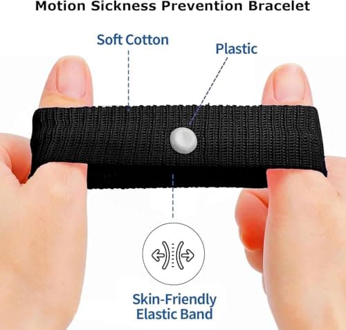 Srvauyea Motion Sickness Glasses,Anti Nausea Vertigo Glasses with Pouch,Travel Sickness Glasses Sickness Bands Nausea Relief Car Sickness Airsick Sickness Seasickness for Adults. — view 4