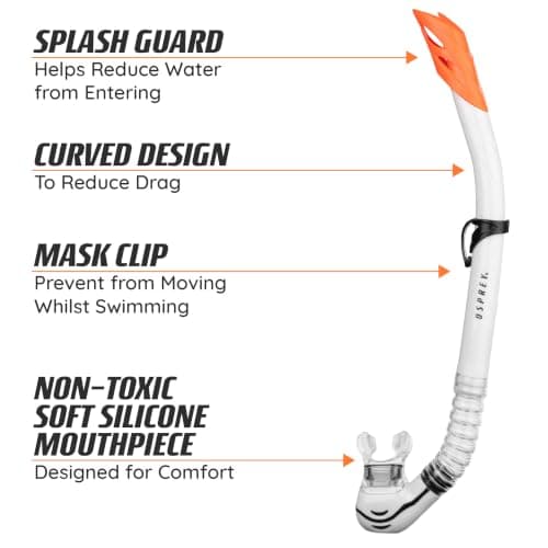 Osprey Adult Snorkel Set with Tempered Glass Mask & Silicone Snorkel — view 5