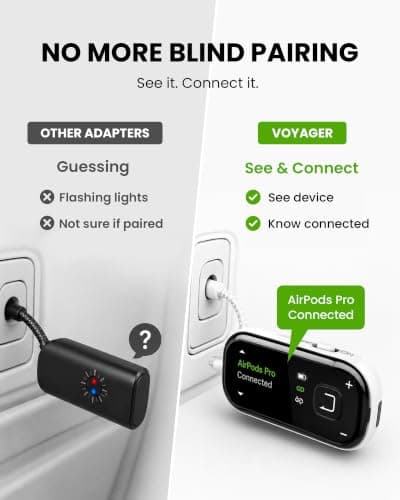 Avantree Voyager - Airplane Bluetooth Adapter with OLED Display — view 2
