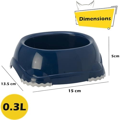 CAT CENTRE Dark Blue Pet Bowls Set, 2x0.3L, Non Slip — view 6